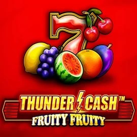Thunder Cash Fruity Fruity slot logo by Novomatic at Mega Bingo